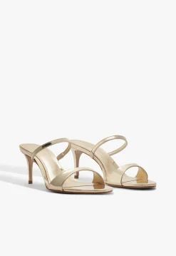 Online Schutz Jessica Mid Mule Metallic Sandal Gold