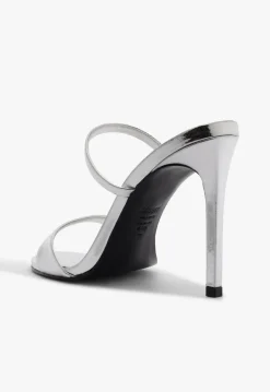 New Schutz Jessica Mule Metallic Sandal Silver