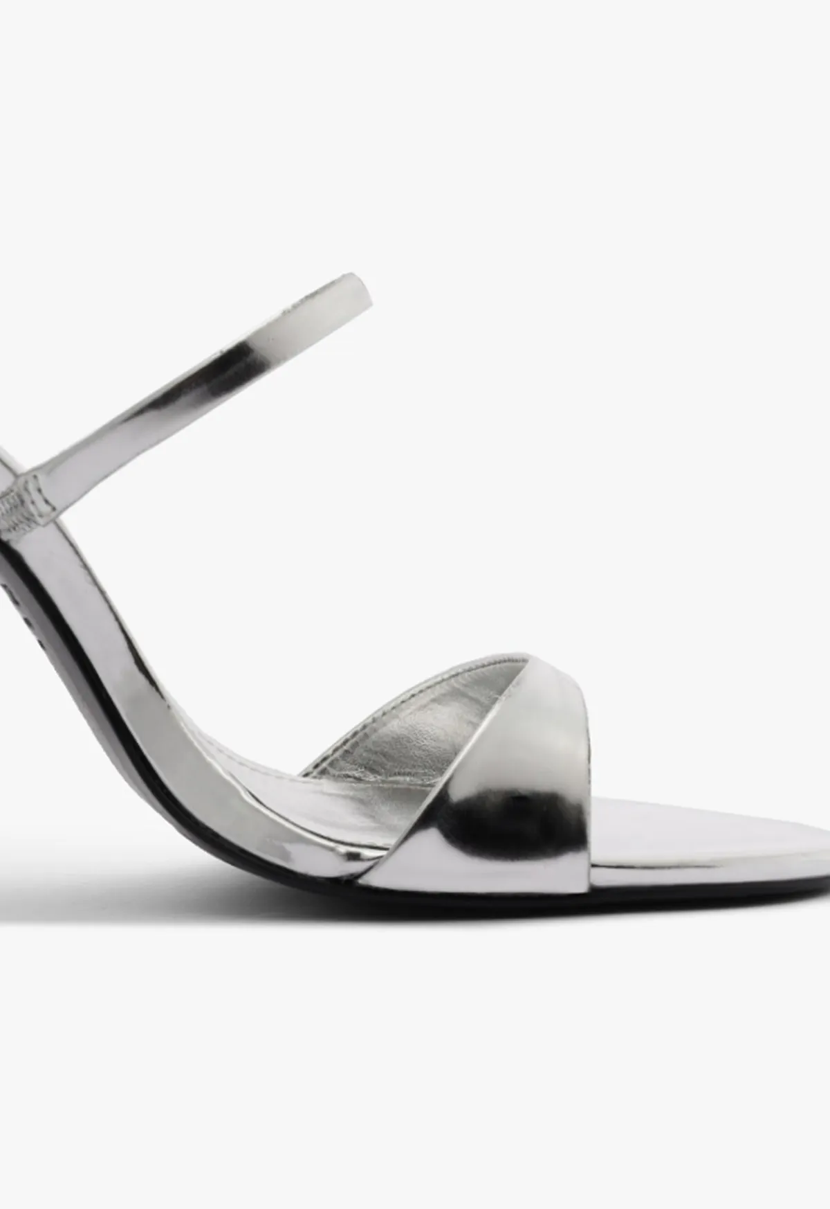 New Schutz Jessica Mule Metallic Sandal Silver