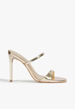 Fashion Schutz Jessica Mule Metallic Sandal Gold