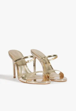 Fashion Schutz Jessica Mule Metallic Sandal Gold