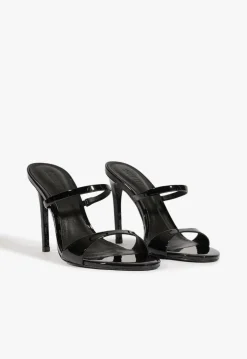 Online Schutz Jessica Mule Patent Sandal Black