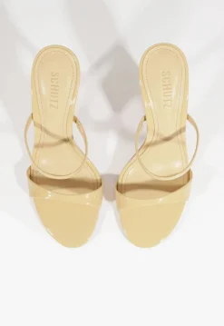 Hot Schutz Jessica Mule Patent Sandal Beige