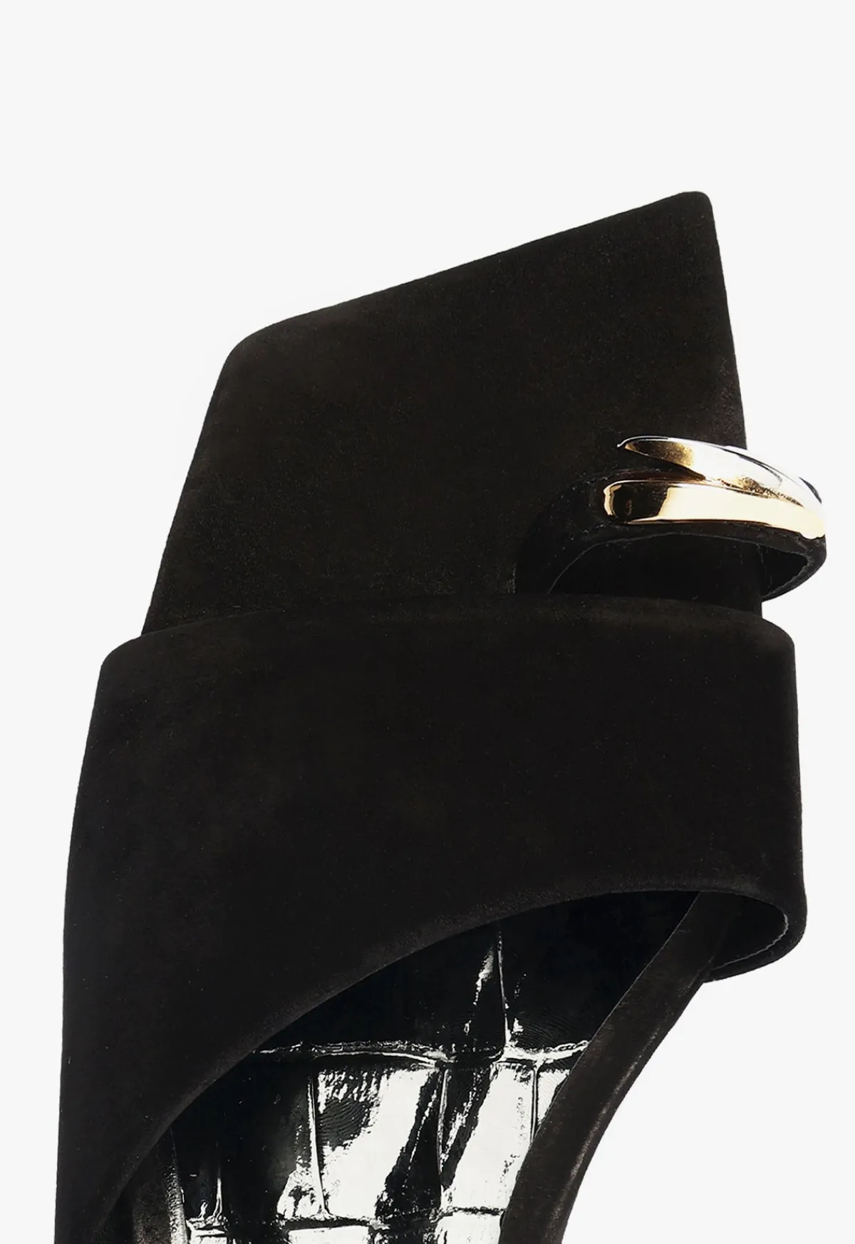 Online Schutz Jodie Leather Flat Sandal Black