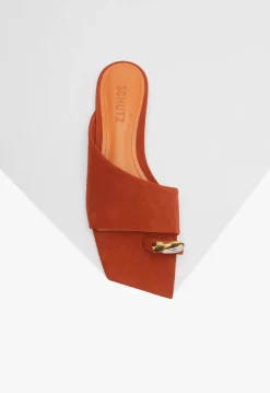 Discount Schutz Jodie Nubuck Sandal Orange