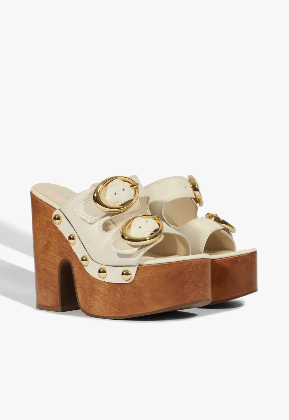 Clearance Schutz Juno Cutout Sandal Sugar White