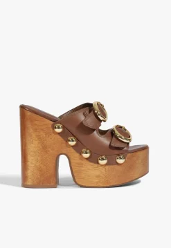 Discount Schutz Juno Cutout Sandal Pecan Brown