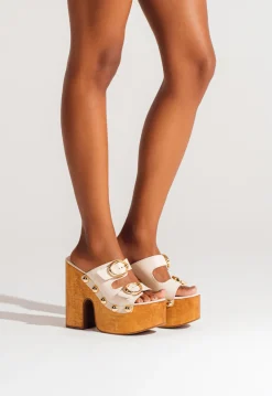 Discount Schutz Juno Cutout Sandal Pecan Brown
