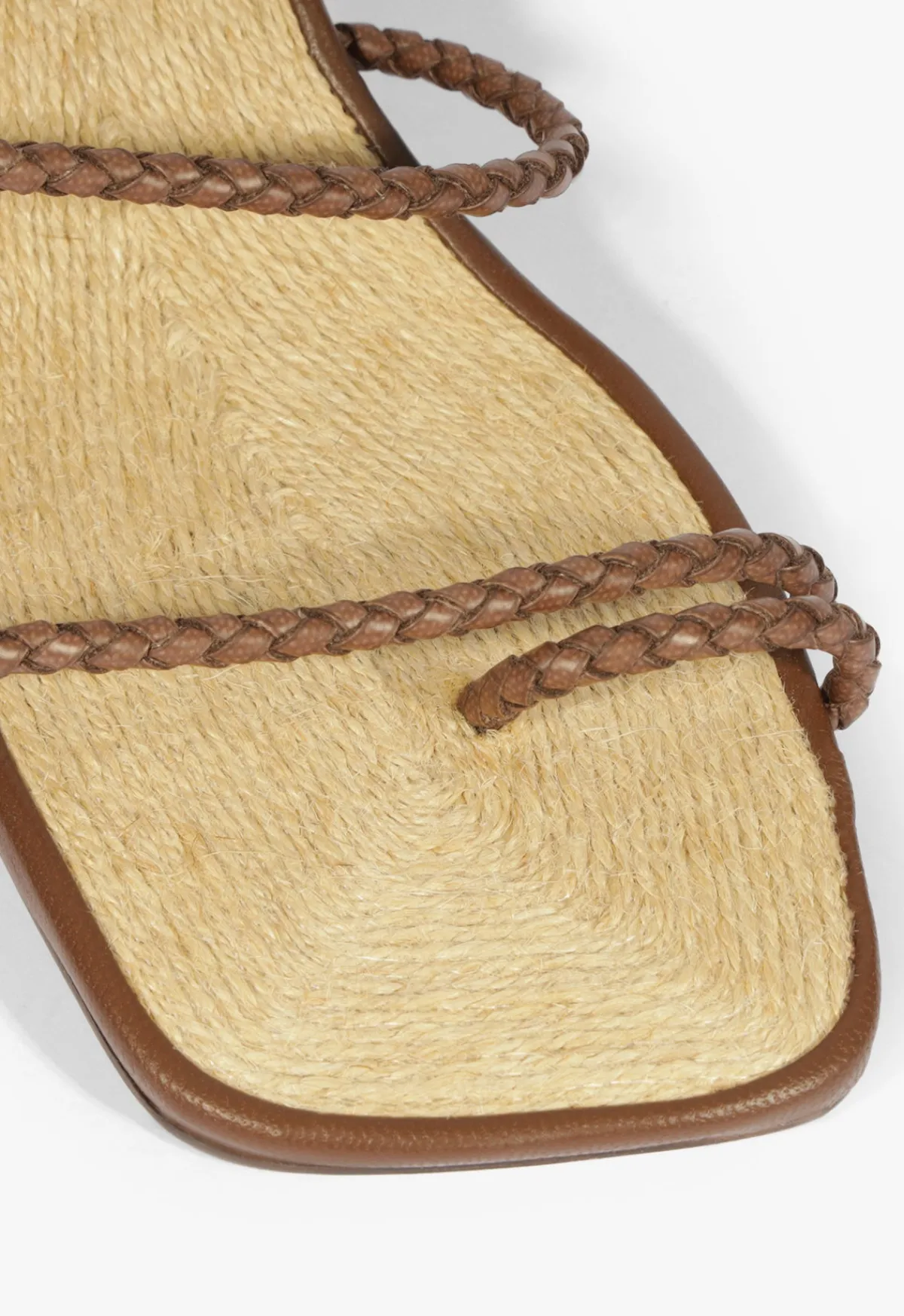 Discount Schutz Kaya Straw Mid Sandal Brown