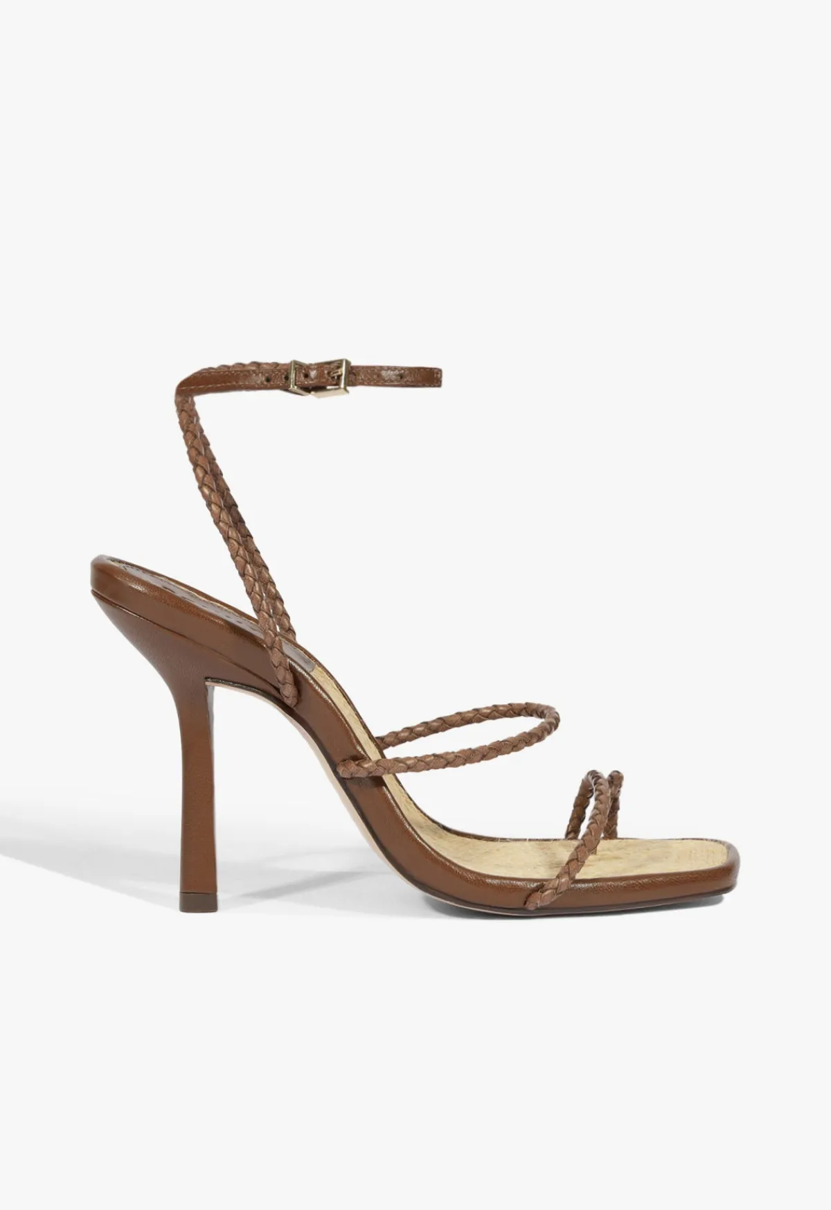 Sale Schutz Kaya Straw Sandal Brown