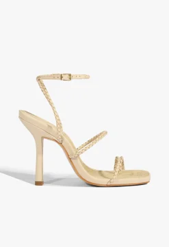 Clearance Schutz Kaya Straw Sandal Off White