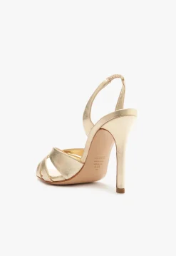 Hot Schutz Keefa Sling Metallic Leather Sandal Gold