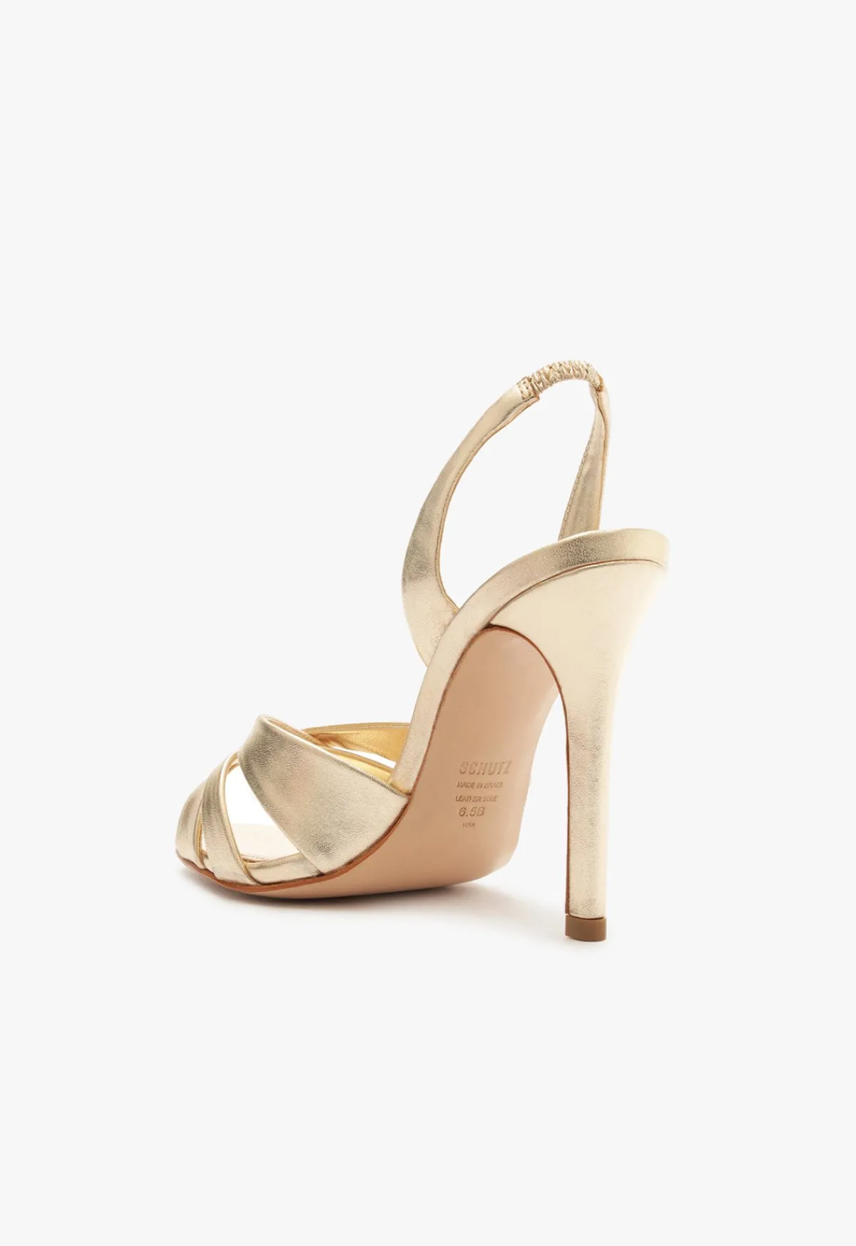 Hot Schutz Keefa Sling Metallic Leather Sandal Gold