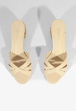 Best Schutz Keefa Straw Mule Sandal Beige