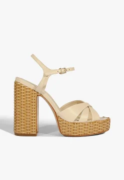 Online Schutz Keefa Straw Sandal Beige
