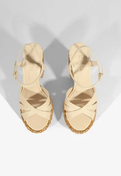 Online Schutz Keefa Straw Sandal Beige