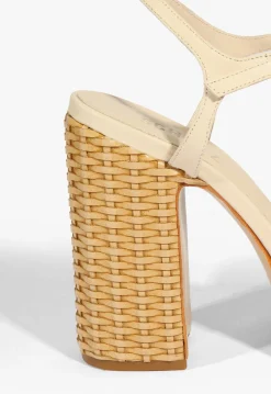 Online Schutz Keefa Straw Sandal Beige