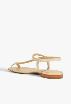 Outlet Schutz Lisa Beige Suede Flat Sandal Natural Nibs