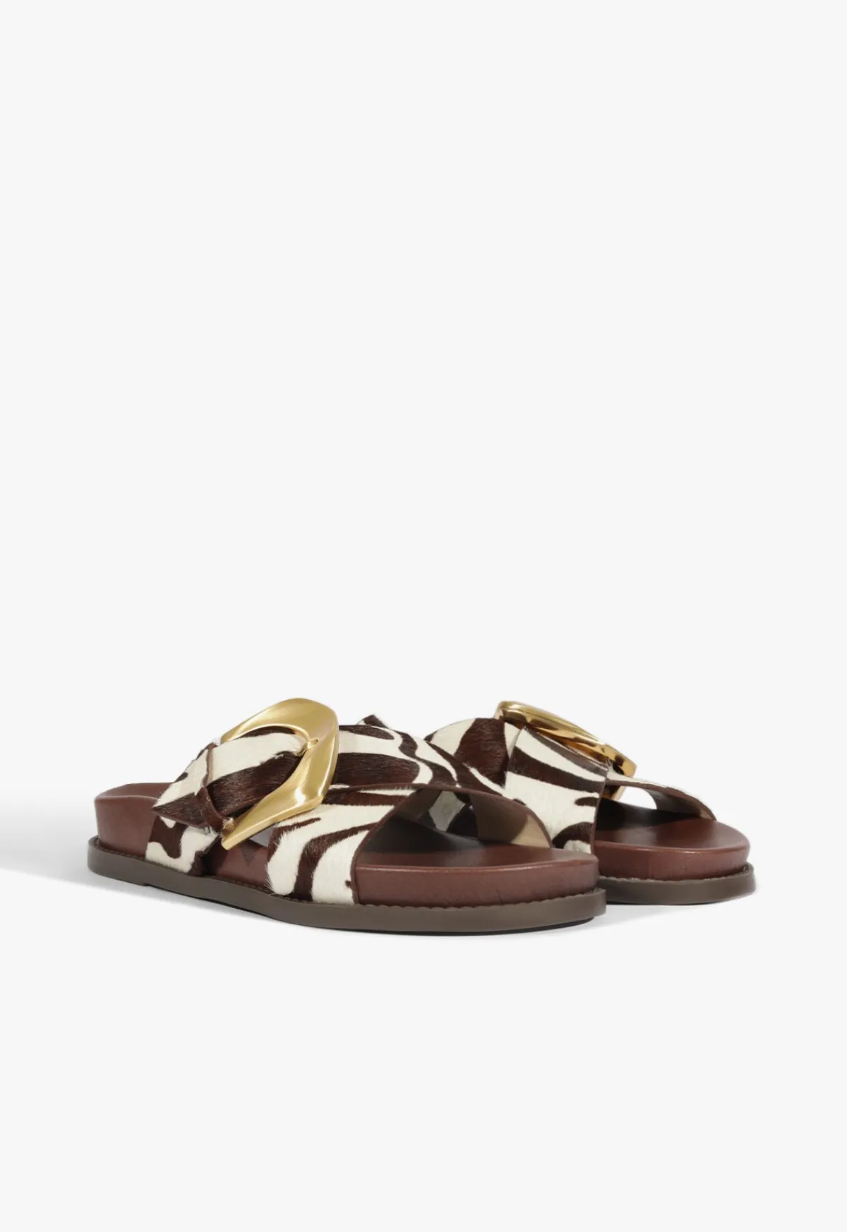Discount Schutz Lois Animal Print Sporty Sandal Off Brown