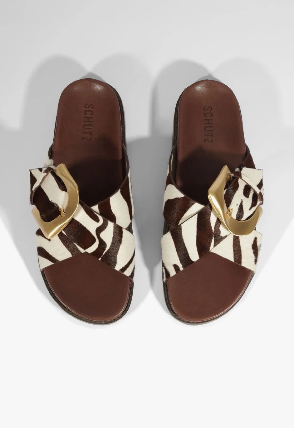 Discount Schutz Lois Animal Print Sporty Sandal Off Brown