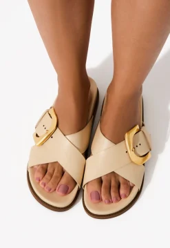 New Schutz Lois Beige Sporty Sandal Natural Nibs