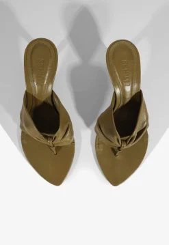 Sale Schutz Lori Mid Sandal Green