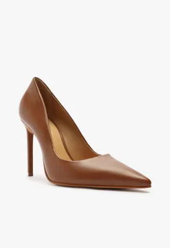 Clearance Schutz Lou High Stiletto Brown Pump Wood