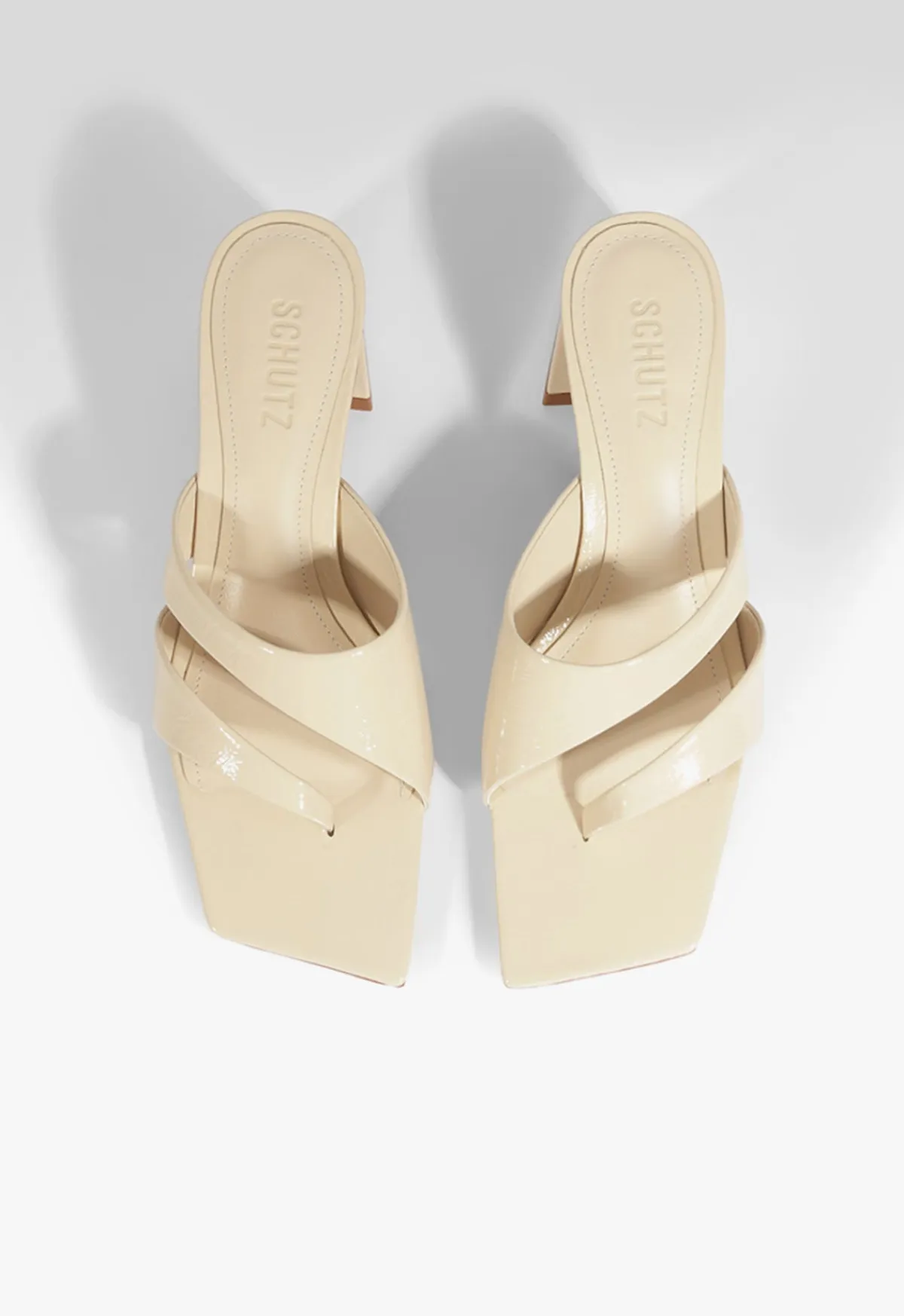 New Schutz Madeline Mid Sandal Off White