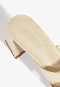 New Schutz Madeline Mid Sandal Off White