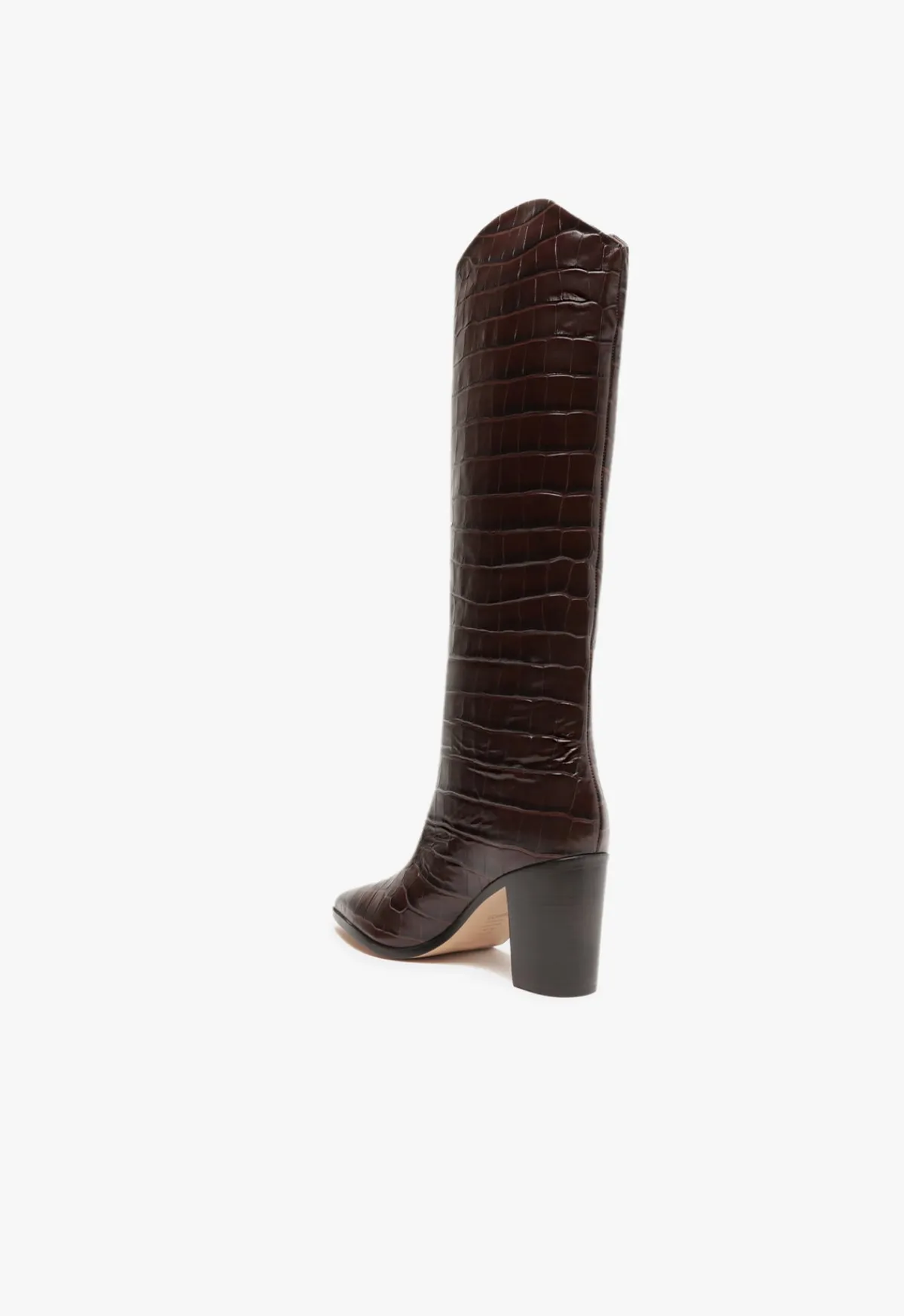 Clearance Schutz Maryana Block Boot Dark Chocolate