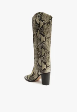 Discount Schutz Maryana Block Boot Natural Snake