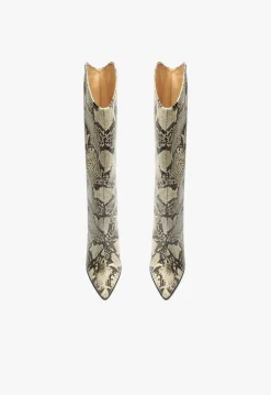 Discount Schutz Maryana Block Boot Natural Snake