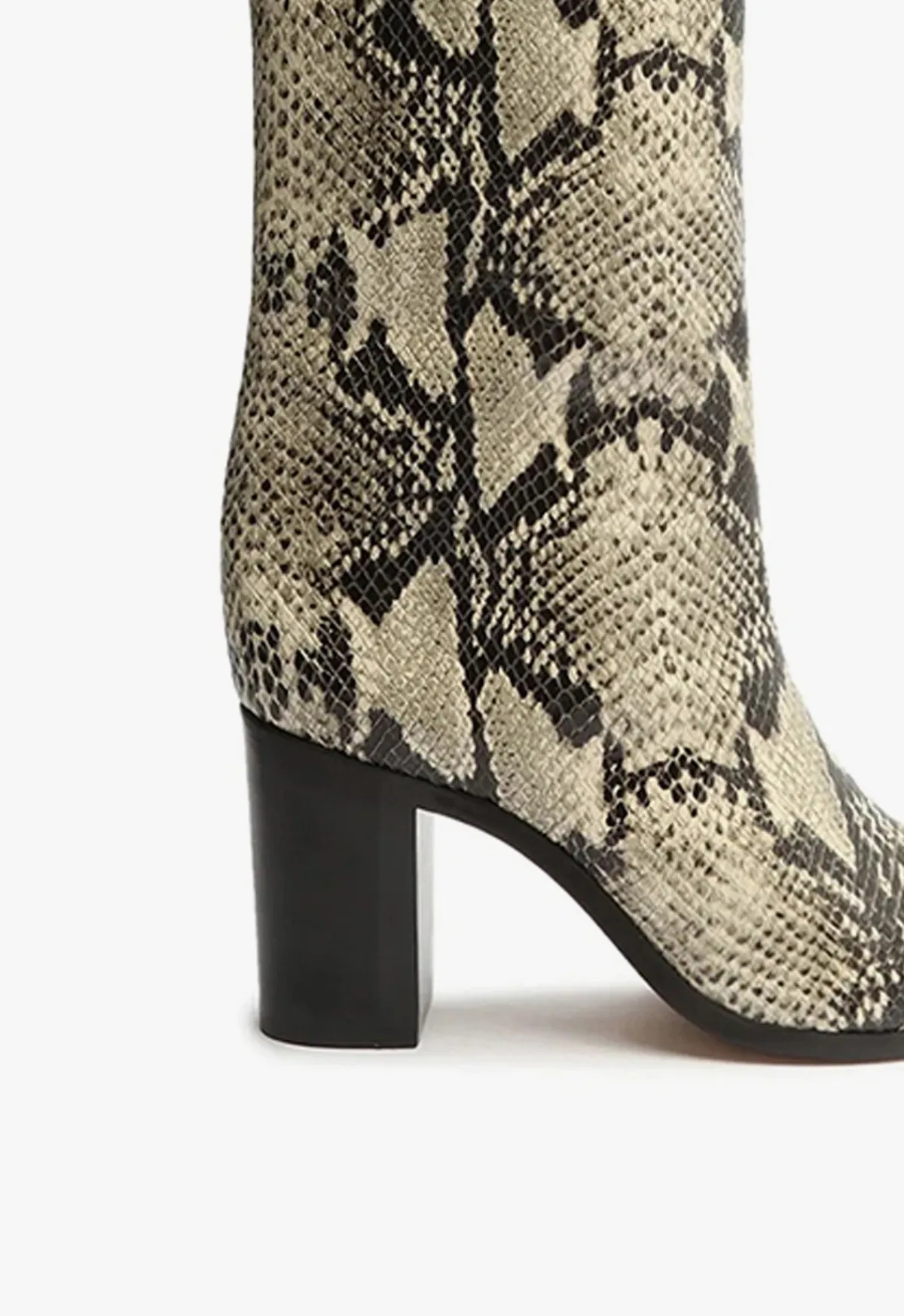 Discount Schutz Maryana Block Boot Natural Snake