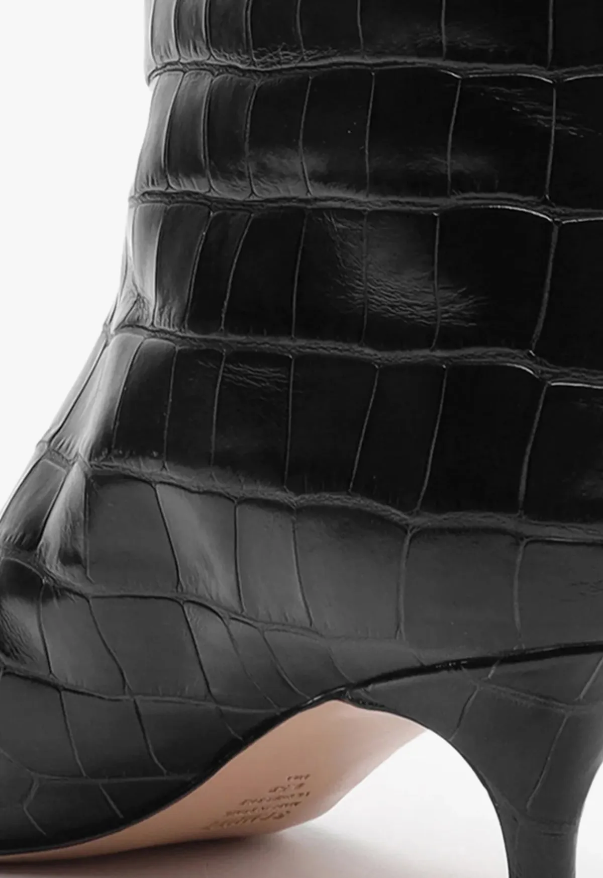 Sale Schutz Maryana Lo Crocodile-Embossed Leather Boot Black