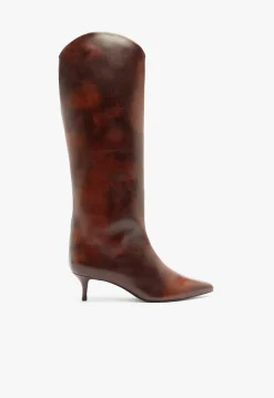 Sale Schutz Maryana Lo Leather Boot Brown