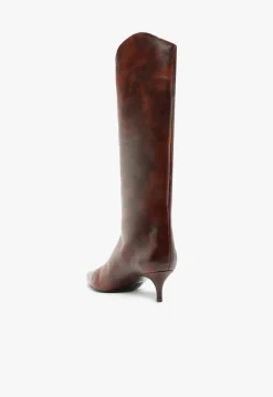 Sale Schutz Maryana Lo Leather Boot Brown