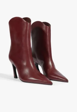 Fashion Schutz Maryann Curve Leather Bootie Red