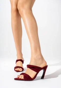 Online Schutz Meline Mule Suede Sandal Black