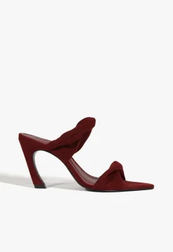 Sale Schutz Meline Mule Suede Sandal Red