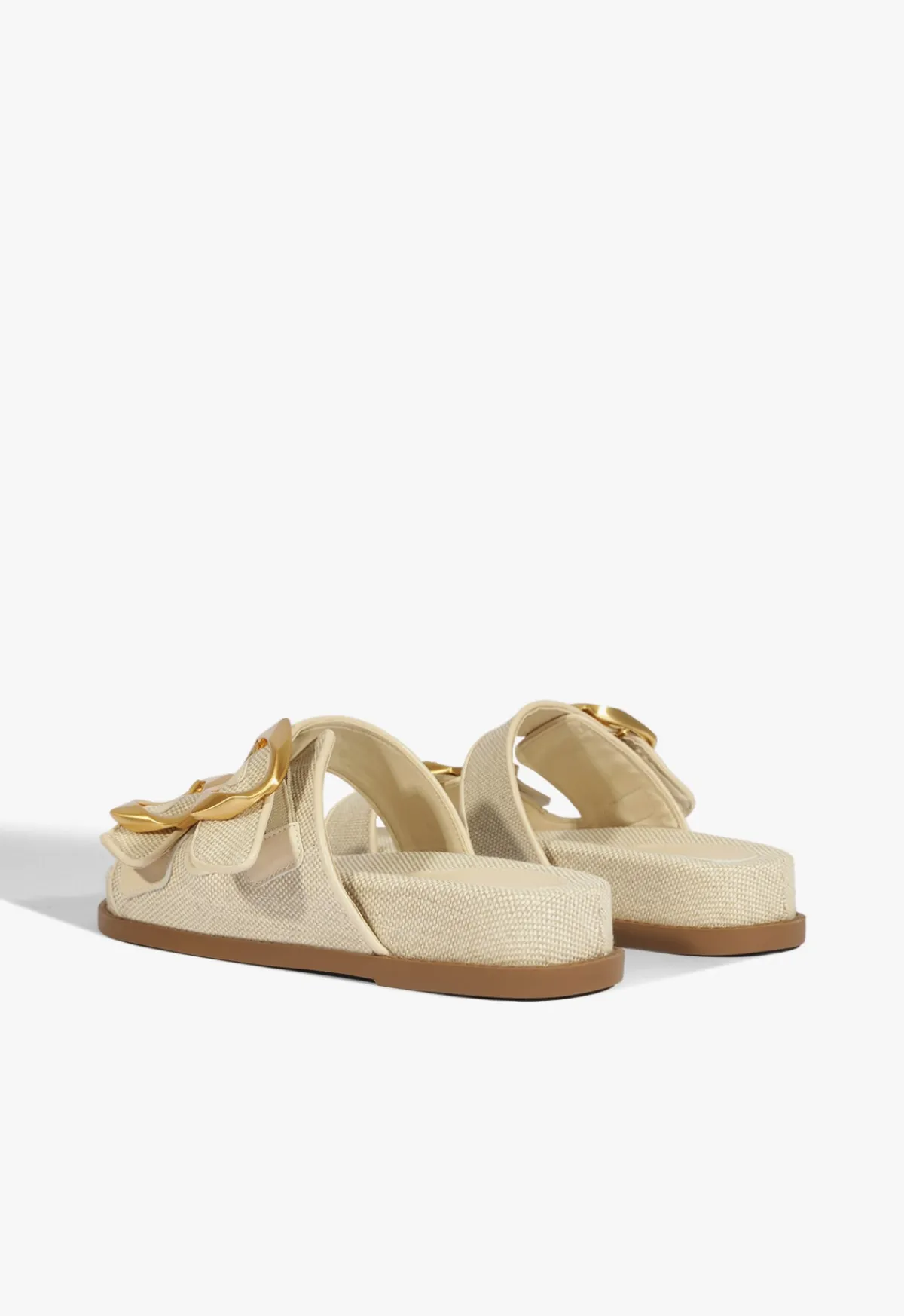 Sale Schutz Olga Linen Sporty Sandal Beige