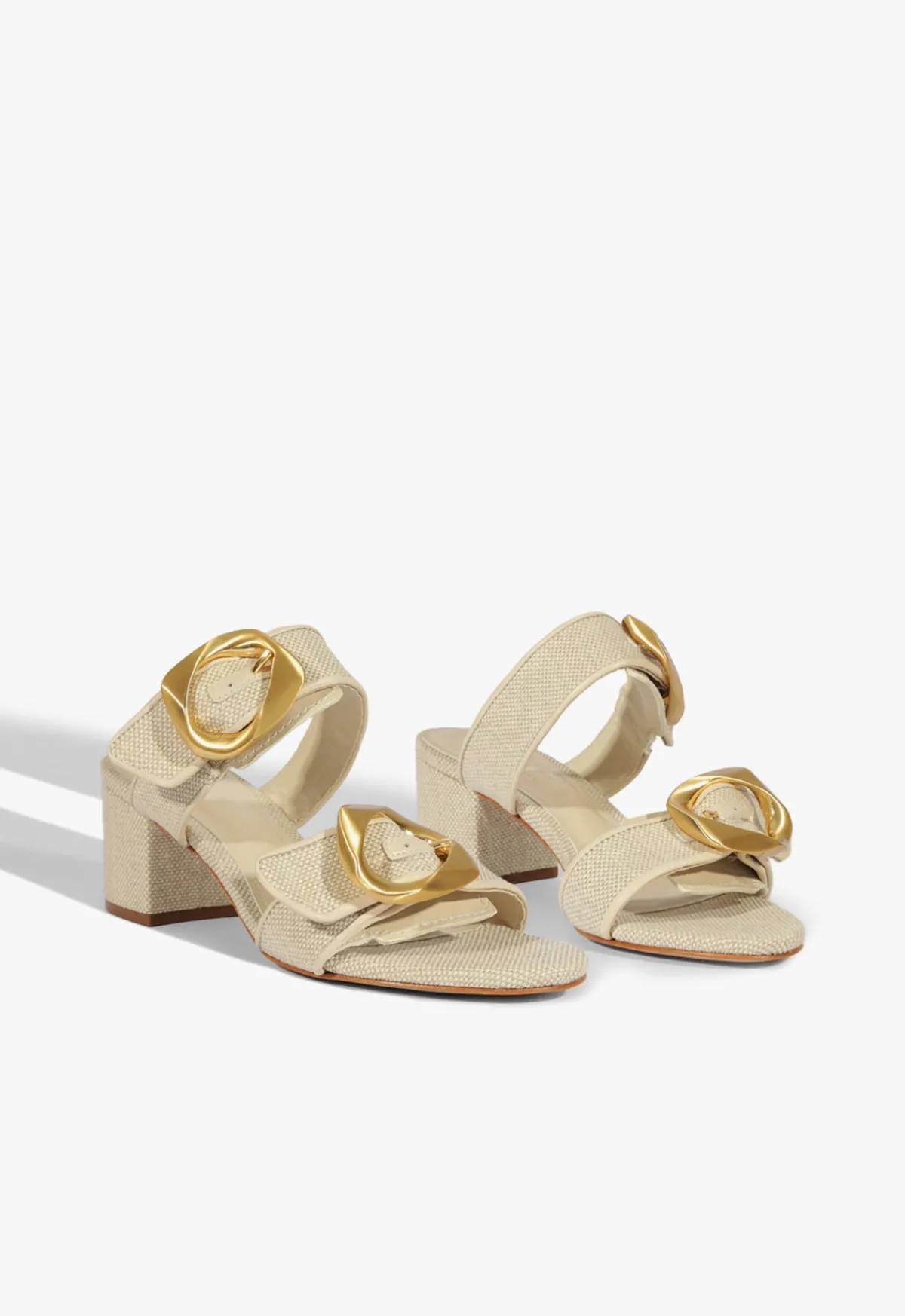 New Schutz Olga Mid Sandal Beige