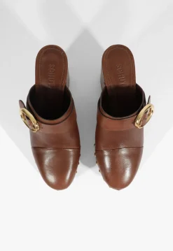 Sale Schutz Piper Leather Pump Chestnut Brown