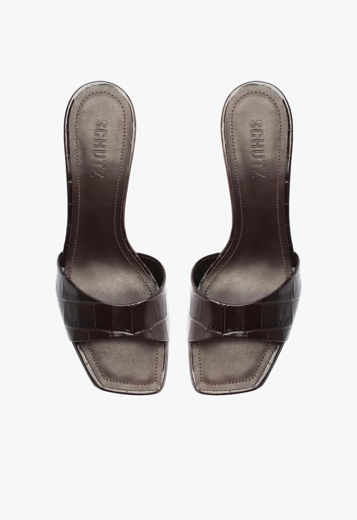 Fashion Schutz Posseni Leather Sandal Dark Brown