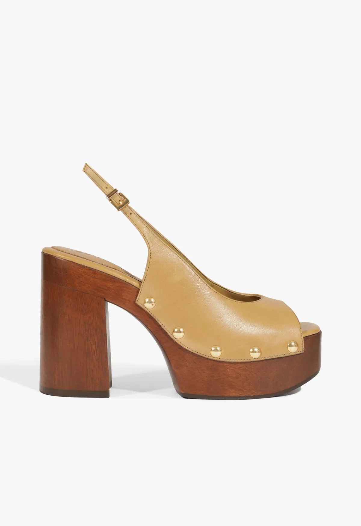 New Schutz Rose Sling Leather Sandal Fig