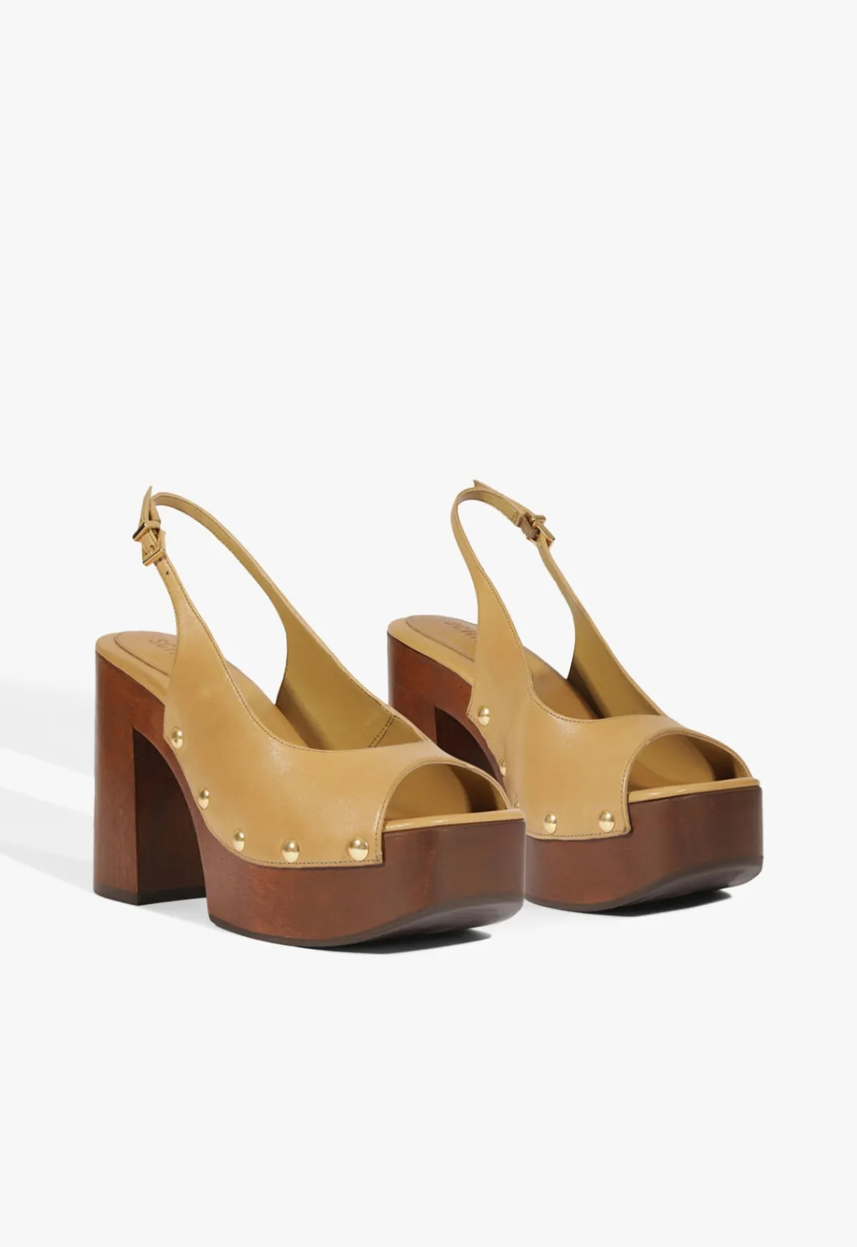New Schutz Rose Sling Leather Sandal Fig