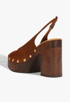 Sale Schutz Rose Sling Platform Sandal Brown