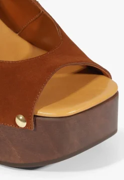 Sale Schutz Rose Sling Platform Sandal Brown