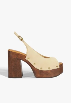 Fashion Schutz Rose Sling Platform Sandal Beige
