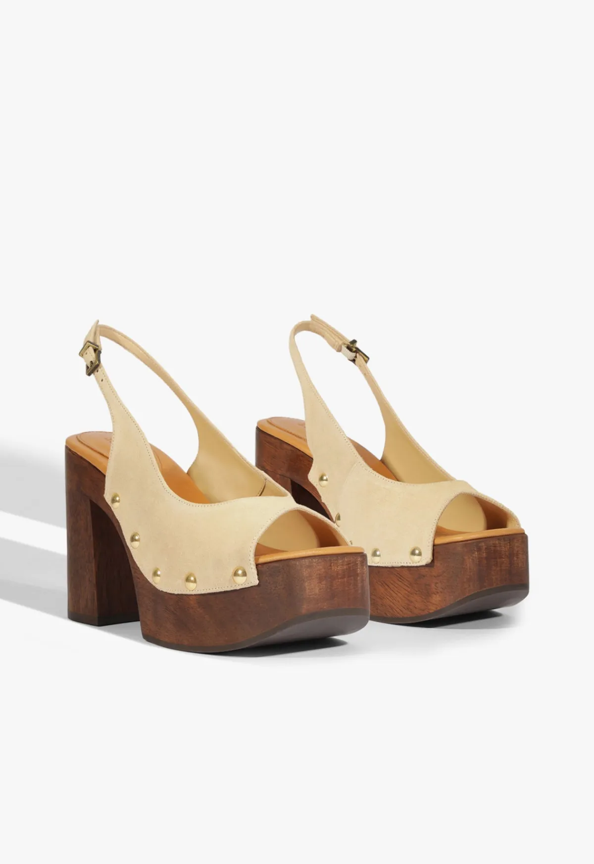 Fashion Schutz Rose Sling Platform Sandal Beige