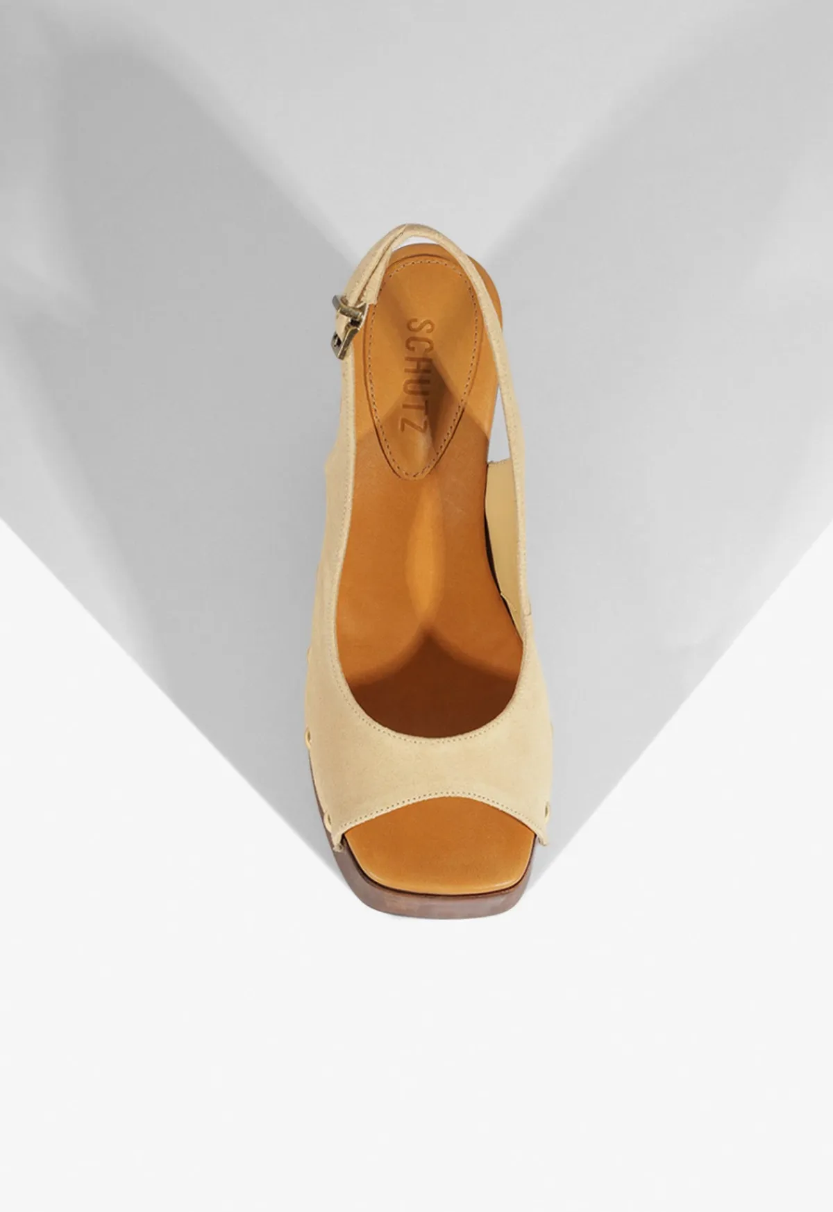Fashion Schutz Rose Sling Platform Sandal Beige